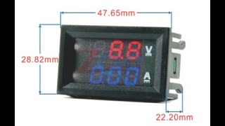 How to wire the Mini Digital Voltmeter and Ammeter 100V 10A [upl. by Dusa]