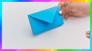 Cómo hacer SOBRES de papel sin pegamento★ Origami★Sobres para cartas  PapelyManualidades [upl. by Brainard]