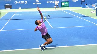 Felix AugerAliassime Serve Slow Motion [upl. by Eetak297]