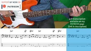 Phil Collins  Another Day In Paradise Bass cover with tabs [upl. by Kcirdde]