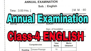 KV Question Papers  Class4 English previous year Annual Exam For kendriya vidyalaya students [upl. by Essila]