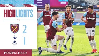 West Ham 21 Tottenham Hotspur  Hammers Move Fourth  Premier League Highlights [upl. by Ellehcan243]