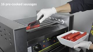 Hotdog concept  Cooking  Roller Grill [upl. by Einial931]