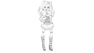 How to draw Clawdeen Wolf Monster High Girl [upl. by Onavlis]