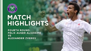 Felix Auger Aliassime vs Alexander Zverev  Fourth Round Highlights  Wimbledon 2021 [upl. by Gaillard]