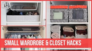 How to fit everything in a small wardrobe or closet  OrgaNatic [upl. by Helmut37]