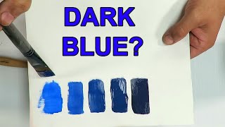 How To Make Dark Blue Paint At Home Easy From Blue and Red [upl. by Shanly]