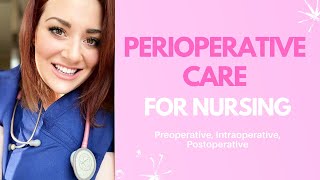 PERIOPERATIVE CARE NURSING [upl. by Artsa]