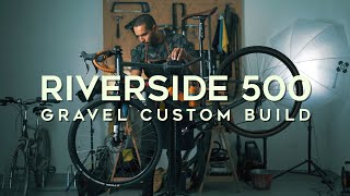 GRAVEL CUSTOM BUILD  RIVERSIDE 500 FROM BTWIN BIKE TRANSFORMATION 4K [upl. by Aryk]