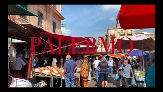 Palermo Walk Ballarò Market Quattro Canti and Cathedral [upl. by Pepi]