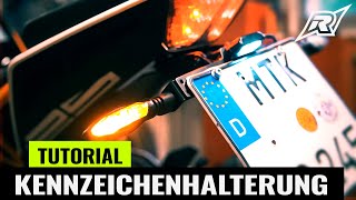 Wechsel KTM Duke 125 390 Kennzeichenhalter Nummernschildhalter amp Beleuchtung  Tutorial [upl. by Joachim]