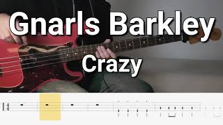 Gnarls Barkley  Crazy Bass Cover Tabs [upl. by Epuladaugairam]