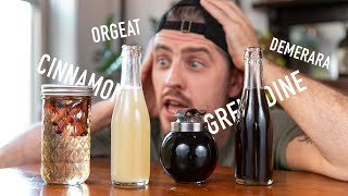 4 EASY to Make Cocktail Syrups  grenadine amp orgeat [upl. by Rodablas]