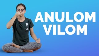 Anulom Vilom Pranayam  How to do  Benefits  Yog4lyf [upl. by Unity]