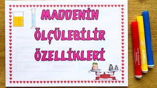 MADDENİN ÖLÇÜLEBİLİR ÖZELLİKLERİ KÜTLE  HACİM [upl. by Rehtul]