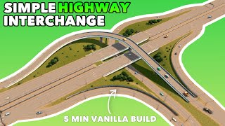 Upgrade your highways in 5 minutes with this simple Interchange  Cities Skylines  Tutorial [upl. by Odranar808]