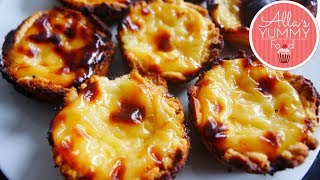 Pasteis de Nata Recipe  Portuguese Custard Tarts [upl. by Elleynod]