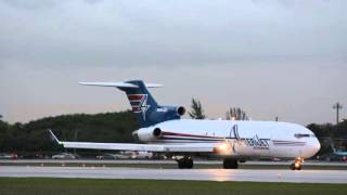 INSANELY LOUD 727 TAKEOFF Amerijet At Miami International [upl. by Atirhs153]