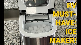 Why We Keep an Ice Maker in our RV Magic Chef Countertop Ice Maker Review [upl. by Aenel934]