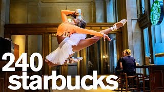 A Photo in Every Starbucks in NYC 1 Day Challenge [upl. by Ydnagrub86]