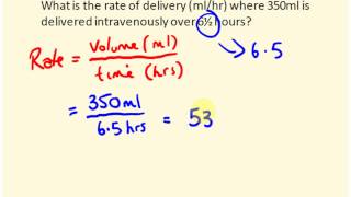 IV rate calculations for nurses  dosage calculations [upl. by Auqenahc579]