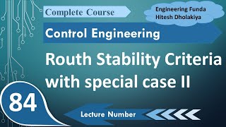 Routh Stability Criterion Special Case  II in Control Systems [upl. by Rizika]