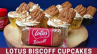 Biscoff Cupcakes With Lotus Biscoff Spread Filling [upl. by Kit]