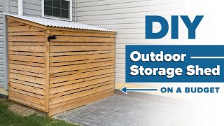 DIY Outdoor Storage Shed  On a Budget [upl. by Algy95]