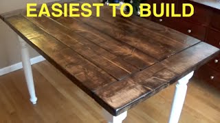 HOW TO BUILD A FARMHOUSE KITCHEN TABLE  COMPLETE AND EASY PLAN [upl. by Lanam]