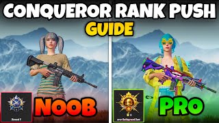 HOW TO PUSH CONQUEROR GUIDE IN BGMI 2024💥TipsTricks Mew2 [upl. by Eedahs233]