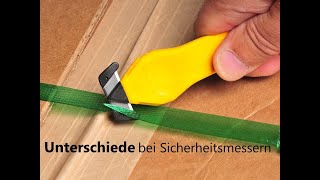 So unterscheiden sich Cuttermesser und Sicherheitsmesser [upl. by Aracahs561]