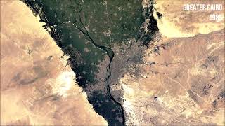 Urban growth of Greater Cairo and Nile Delta 1985  2020 [upl. by Renae776]