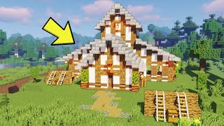 Minecraft Lagerhaus bauen  großes mittelalter Lagerhaus bauen in Minecraft  Tutorial Deutsch [upl. by Tandi]