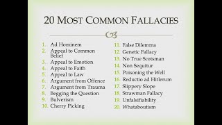 20 Most Common Logical Fallacies [upl. by March596]