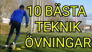 10 Övningar som ger dig BÄTTRE TEKNIK  Fotbollsträning [upl. by Ainitsirk806]