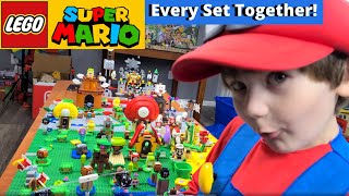 Lego Mario Every Set Together Awesome Coin Challenge [upl. by Birchard]