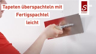 Wand verspachteln  Raufasertapeten überspachteln  SYCOFIX Tutorials [upl. by Nyrtak676]