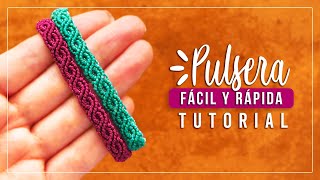 Cómo hacer pulsera de hilo fácil y rápida 15✨ Paso a Paso  DIY Macrame Friendship Bracelet [upl. by Adnirem]