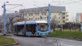 Straßenbahn Chemnitz Tram Route 5 Hutholz  Gablenz Adtranz Variobahn [upl. by Atiluj]