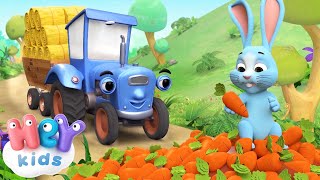 Le petit tracteur bleu 🚜 Dessin animé  HeyKids  Comptine bébé [upl. by Gustie]