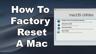 How To Erase amp Factory Reset A Mac amp Reinstall macOS  Step By Step Guide [upl. by Sunderland]