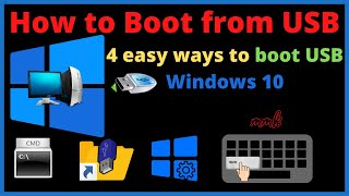 How to Boot from USB  4 easy ways to boot USB Windows 10 [upl. by Bail]