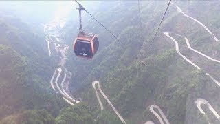 Tianmen Mountain Cableway in Zhangjiajie China 天門山 [upl. by Kassi]