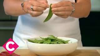 How to string and tip snap snow peas [upl. by Luna235]