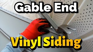 How To Install amp Cut Vinyl Siding On The Gable End Of A House [upl. by Sinegra115]