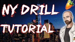 Making an NY Drill type beat  FL Studio tutorial [upl. by Naiditch946]