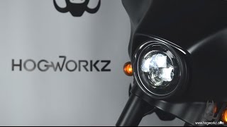 HOGWORKZ®  7quot LED Daymaker Style Headlight for Harley  Installation Guide [upl. by Rinum]