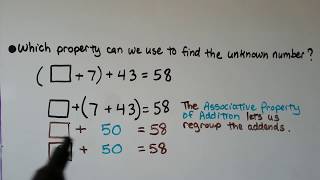 3rd Grade Math 15 Use Properties to Add Commutative amp Associative Properties of Addition [upl. by Tratner999]