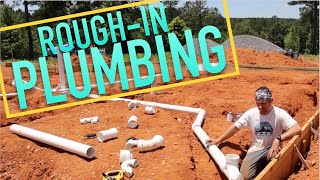 DIY RoughIn Plumbing for Slab Foundation  Couple installs plumbing for house build in country [upl. by Atiroc517]