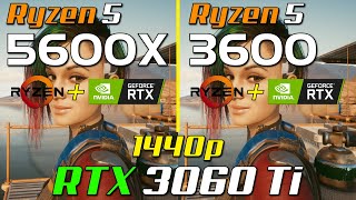 Ryzen 5 3600 vs Ryzen 5 5600X  RTX 3060 Ti  1440p Gaming Bottleneck Test [upl. by Arvind]